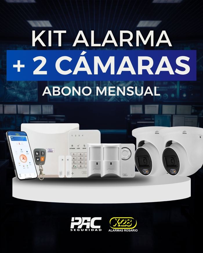 Kit Alarma Monitoreada + 2 cámaras